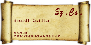 Szeidl Csilla névjegykártya