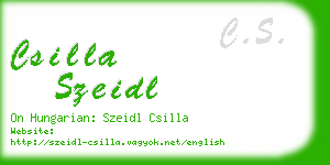 csilla szeidl business card